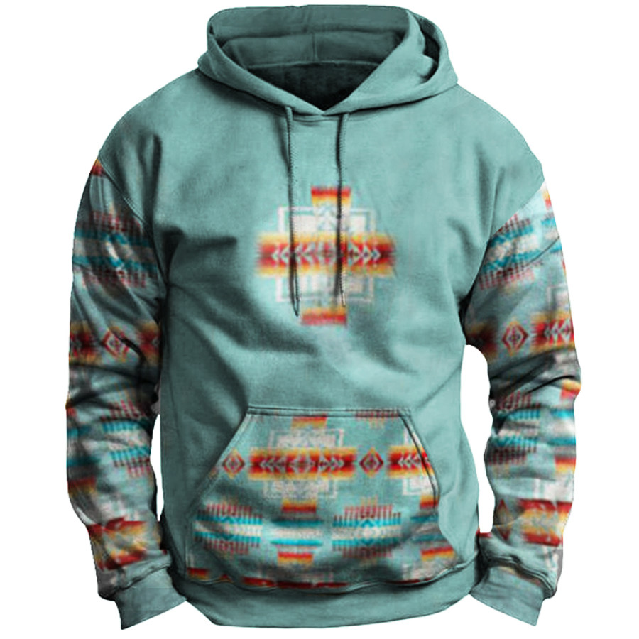 Men's Outdoor Tribal Aboriginal Print Hoodie