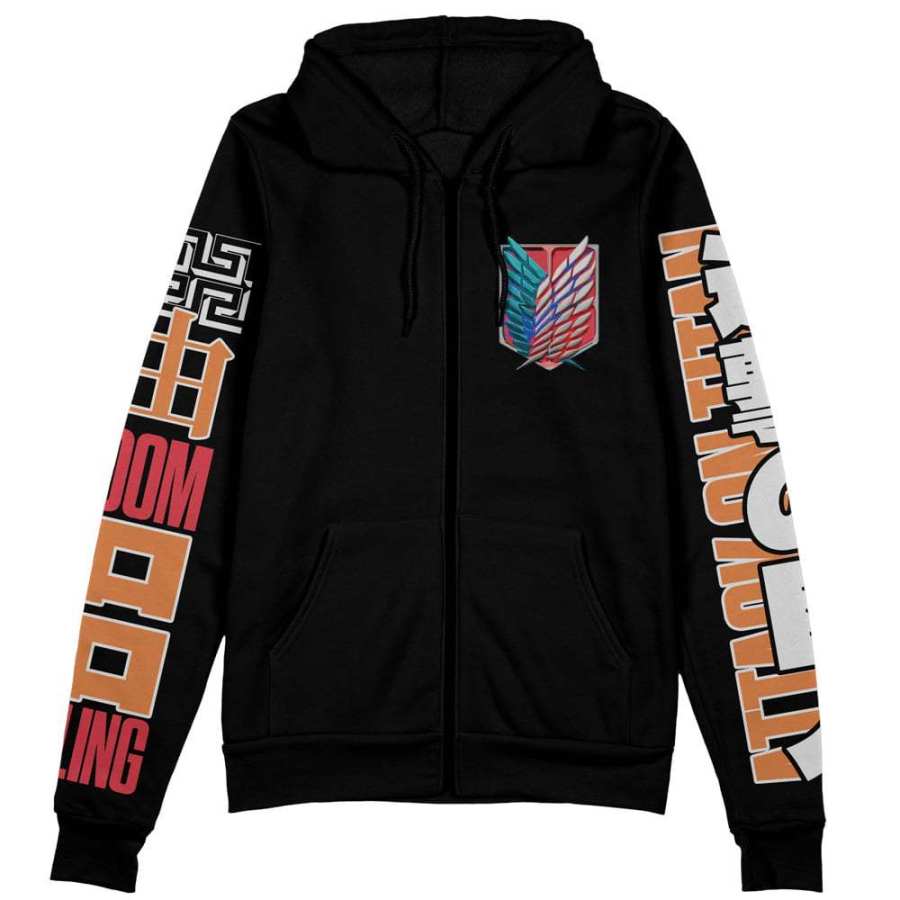 Eren Yeager V3 Attack On Titan Streetwear Zip Hoodie Jacke