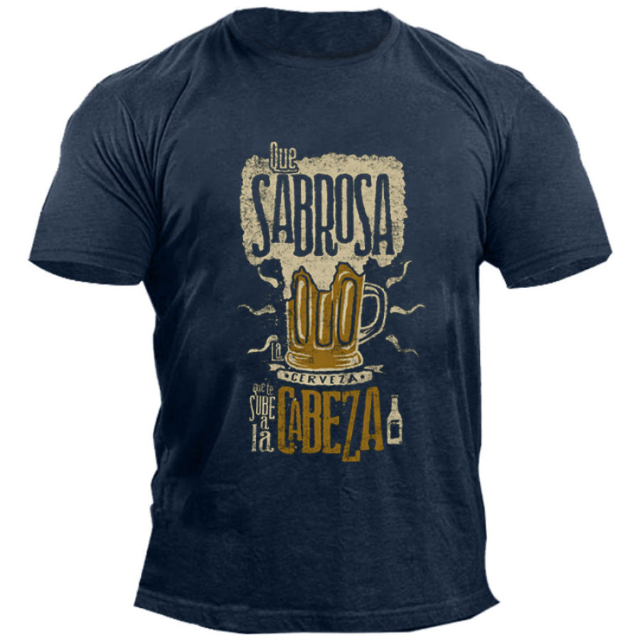 Men's Beer Crazy Cotton Printed T-shirt