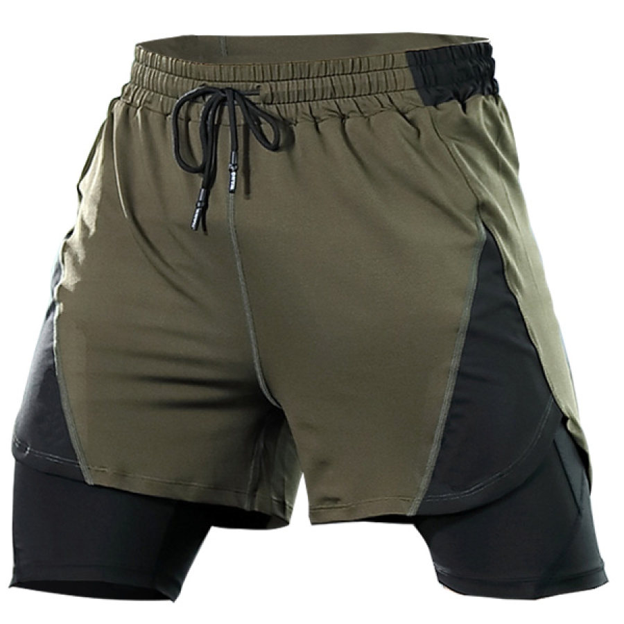 Men's Fake Two Piece Stretch Quick Dry Running Shorts
Men's Fake Two Piece Stretch Quick Dry Running Shorts