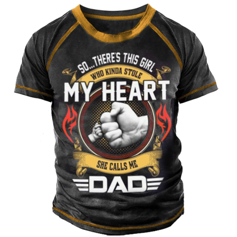 So There's This Girl Who Kinda Stole My Heart She Calls Me Dad Men's T-Shirt