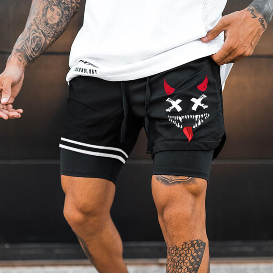 

Men's Smiley Shorts Performance Shorts