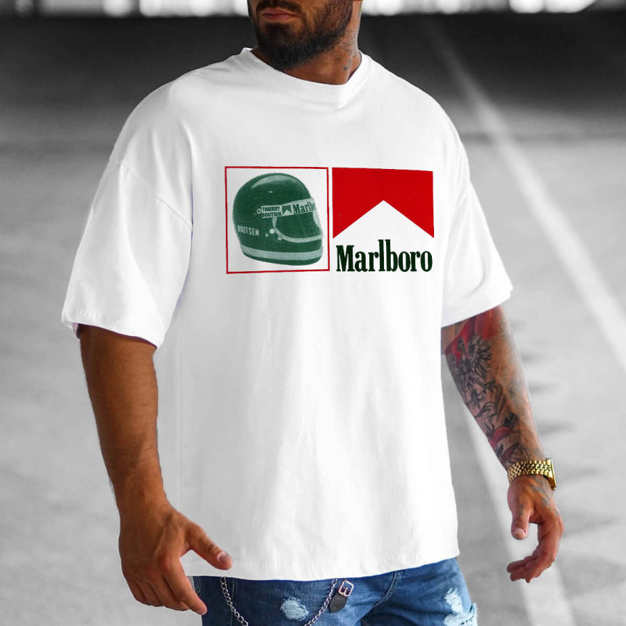 Men's T-Shirt Oversized Retro Racing Helmet Casual Short Sleeve Fashion Daily Tops White
Men's T-Shirt Oversized Retro Racing Helmet Casual Short Sleeve Fashion Daily Tops White
