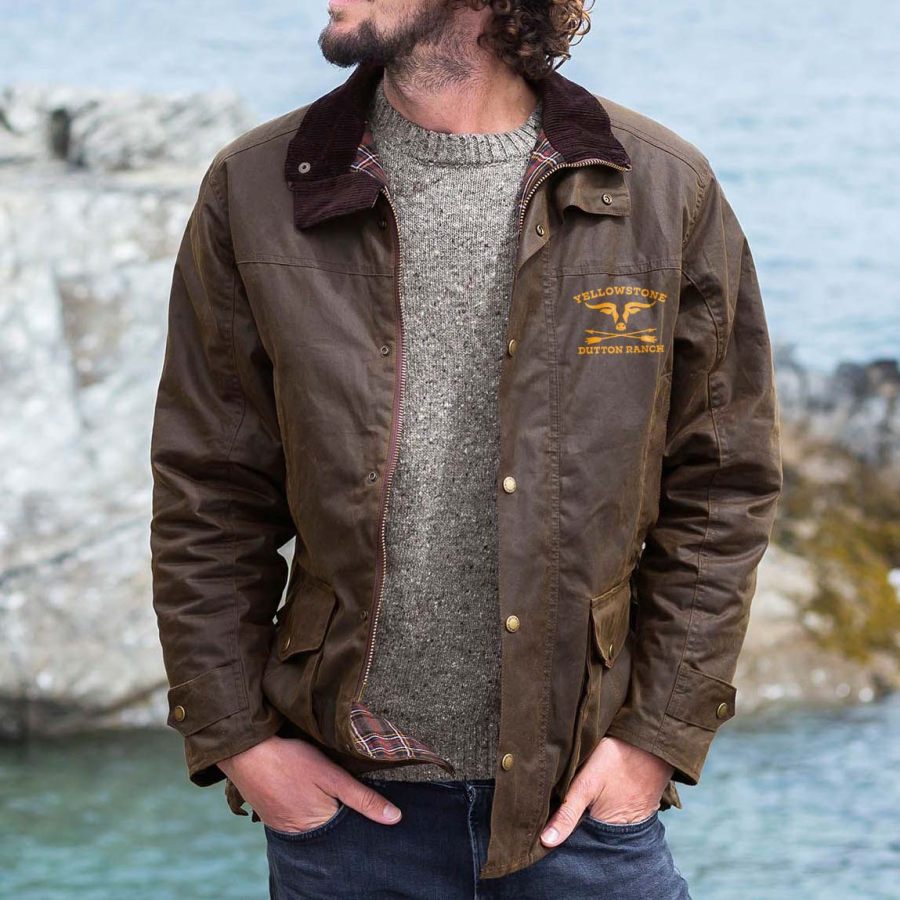 Giacca Da Uomo Vintage Yellowstone Con Bavero E Cappotto In Tela Per Esterni Marrone Scuro
Giacca Da Uomo Vintage Yellowstone Con Bavero E Cappotto In Tela Per Esterni Marrone Scuro