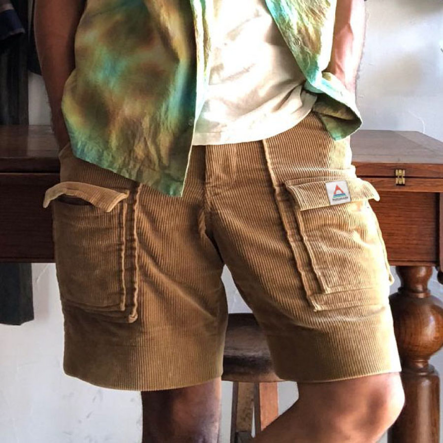 Pantalones Cortos De Surf Para Hombre Pantalones Cortos Casuales Diarios De Playa De Pana Retro Para Pasajeros