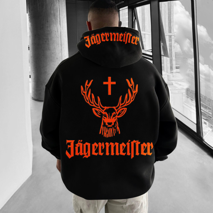 Sweat à Capuche Surdimensionné Jagermeister
