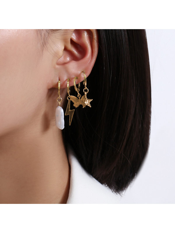 European and American cross-border jewelry simple babe lightning butterfly earrings temperament imitation pearl letters star ear clips
European and American cross-border jewelry simple babe lightning butterfly earrings temperament imitation pearl letters star ear clips