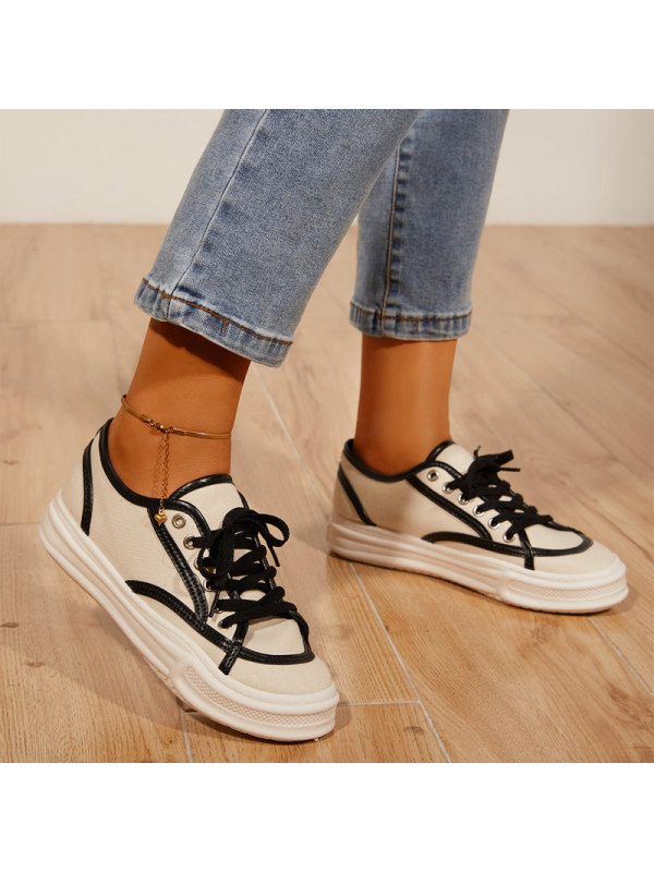 Black And White Canvas Shoes