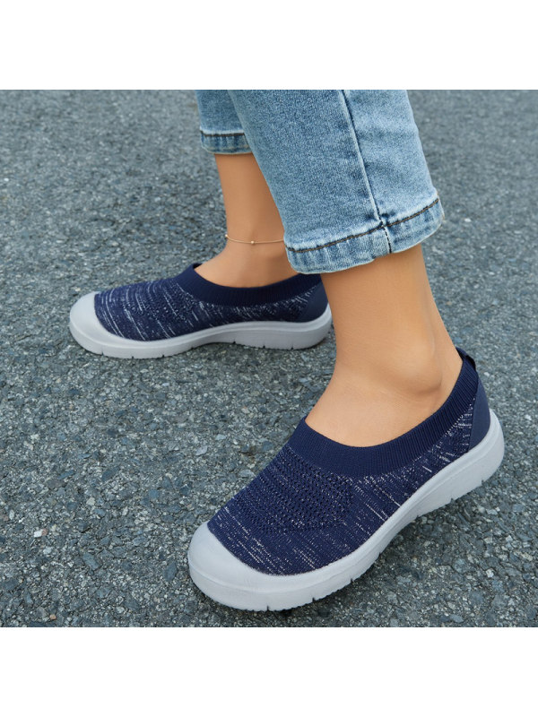 Knit Flat Slip-on Casual Shoes