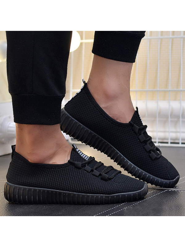 plain high heeled elastic round toe casual sport sneakers