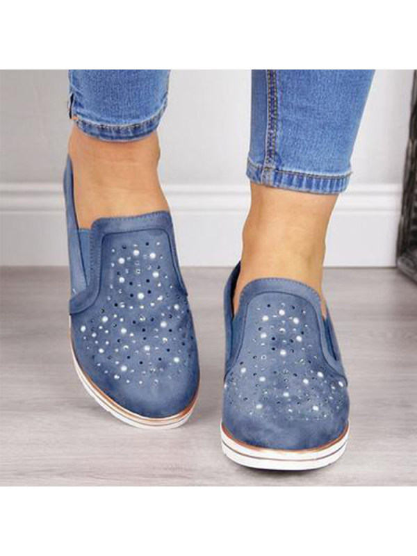 plain flat round toe casual sneakers