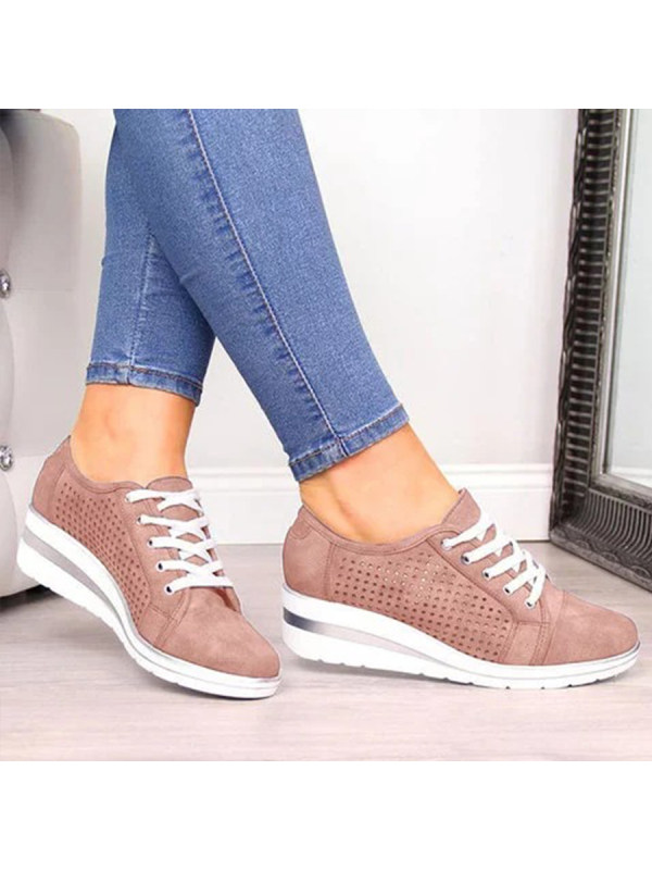 Plain  Point Toe  Casual Travel Sneakers