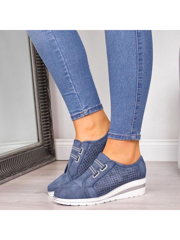 Plain Round Toe Casual Travel Sneakers