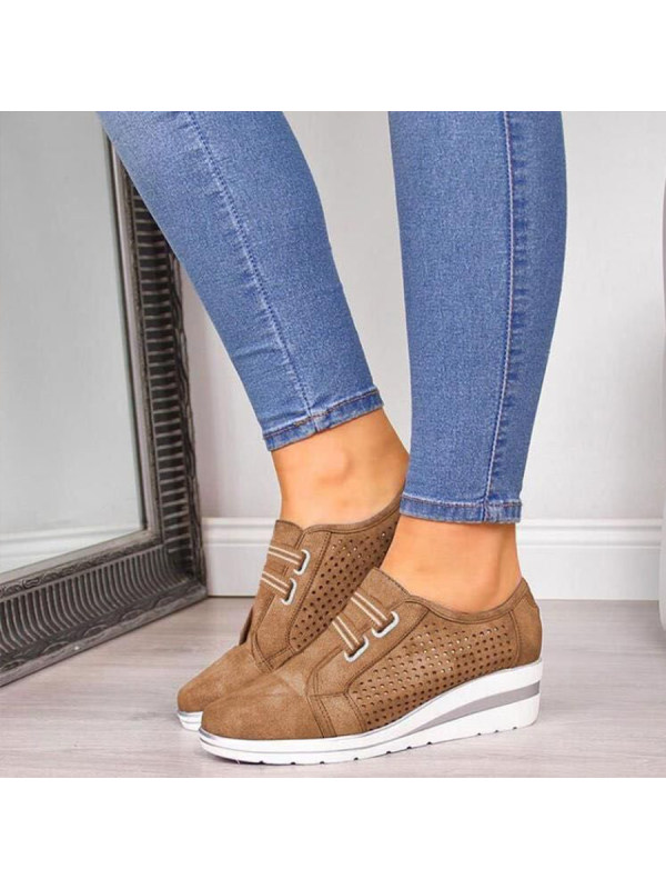 plain flat round toe casual sneakers