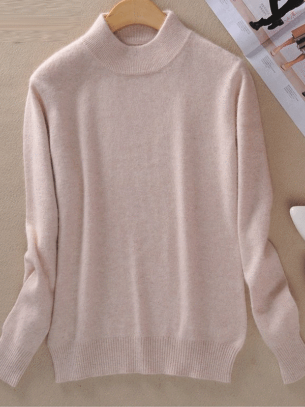 47% Off Women's Half-High Collar Sweater Pullover - Ninacloak.com