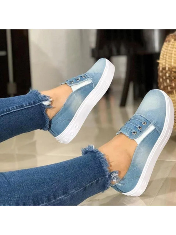 Plain  Round Toe  Casual Sneakers