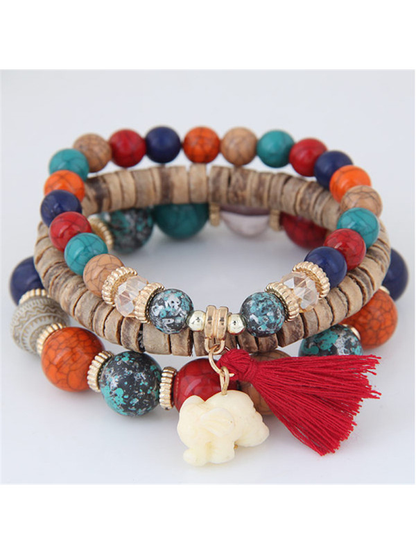 Wild starfish shell pearl multilayer bracelet