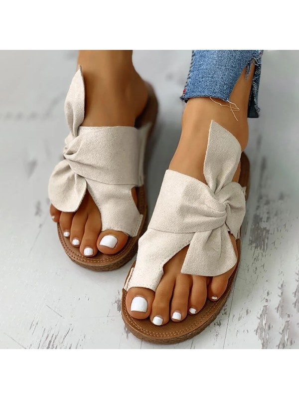 Flat non  slip  bow sandals  ninacloak com