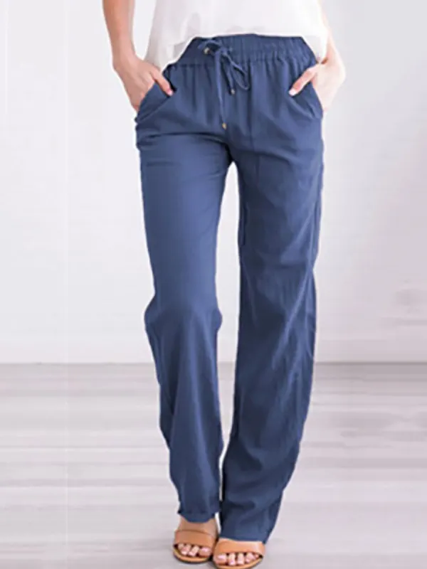 Women's fashion loose solid color wild casual trousers - Ninacloak.com