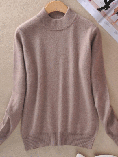 47% Off Women's Half-High Collar Sweater Pullover - Ninacloak.com 