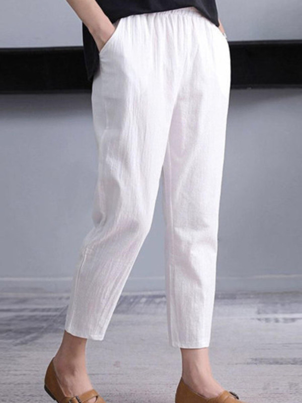 Loose Cotton And Linen Casual Pants