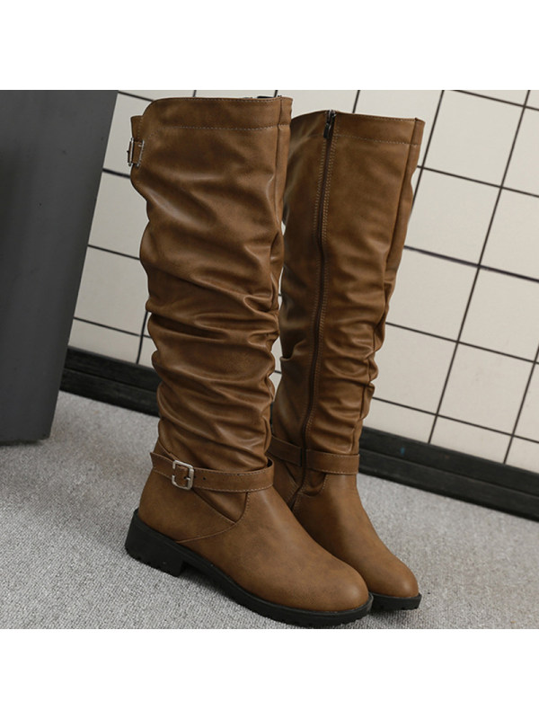 plain flat round toe date outdoor mid calf flat boots