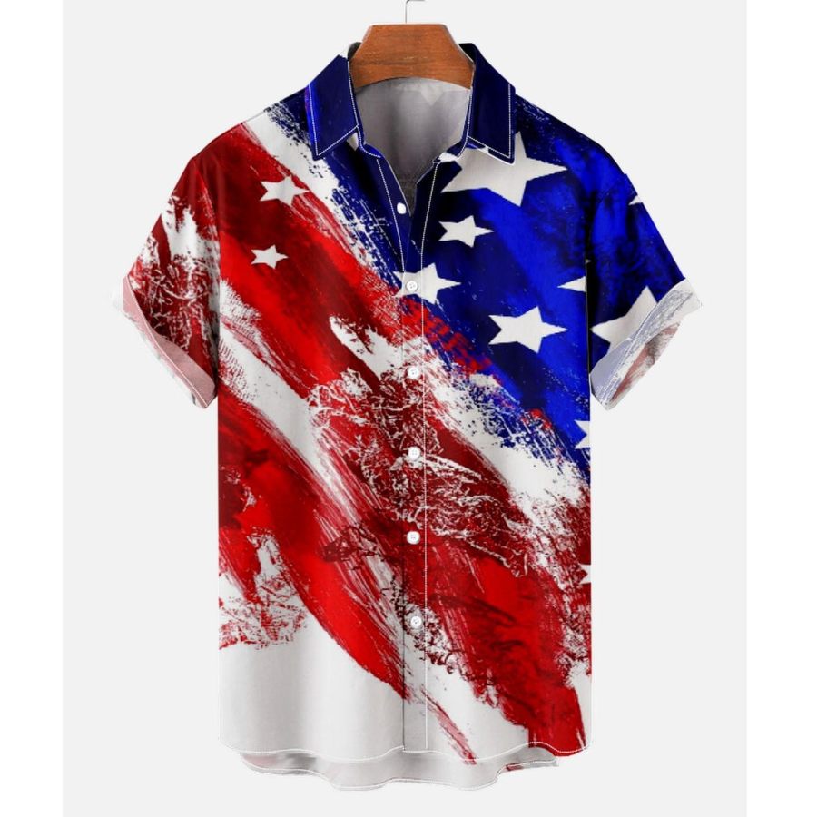 

Men's Flag Beach Short Sleeve Shirt