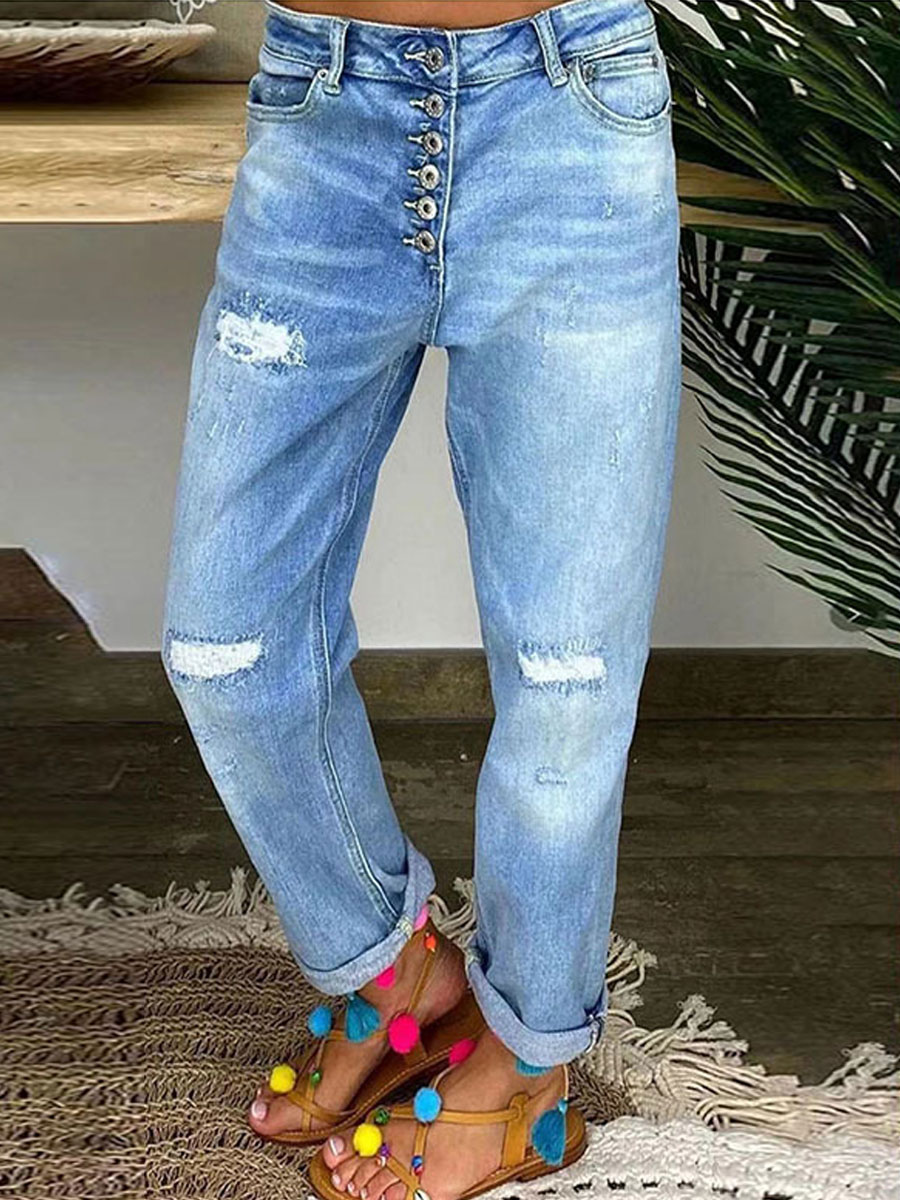 Casual Loose Ripped Jeans