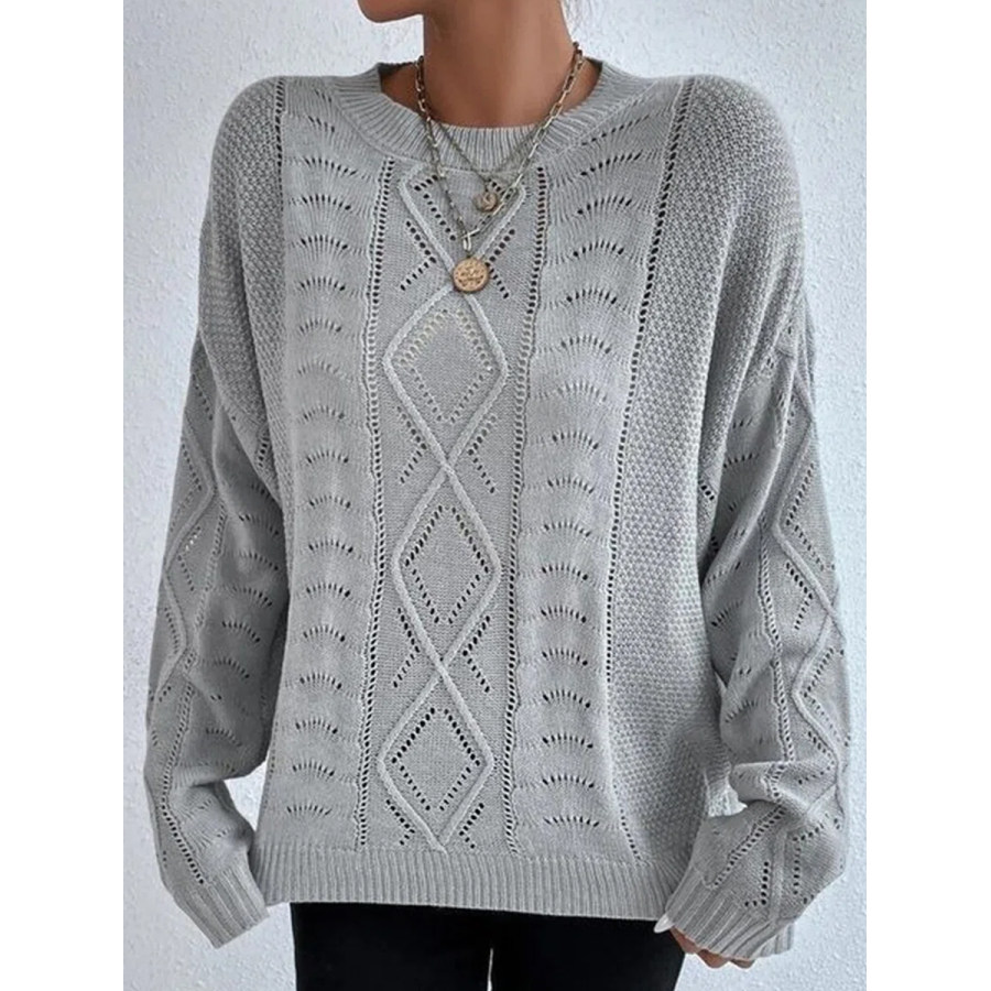 

Casual Solid Color Crew-Neck Long Sleeve Sweater