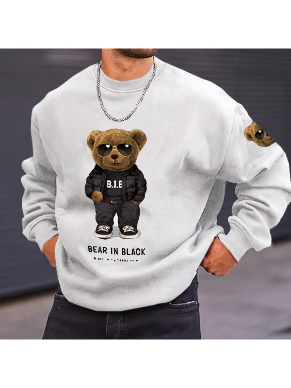 Teddy Bear Men's Casual Sweatshirt - Ninacloak.com 