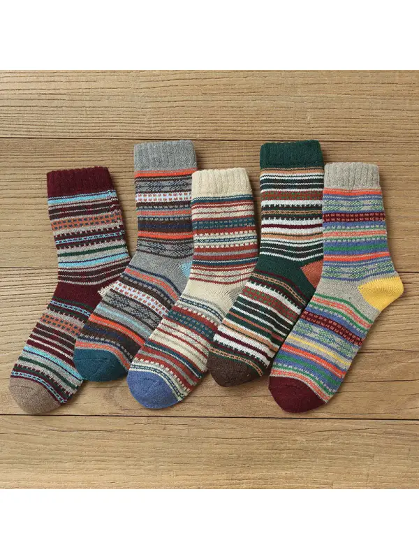 Retro Fashion Comfortable Ethnic Style Warm Socks - Ninacloak.com 
