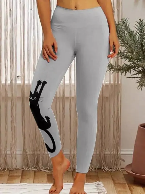 Cat Printed Fitness Leggings Yoga Pants - Ninacloak.com 