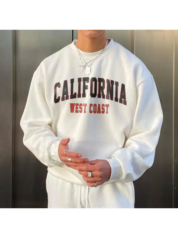 Men's Retro California Oversized Sweatshirt - Ninacloak.com 