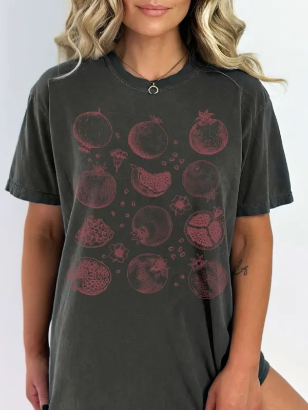 Pomegranate Fruit T-Shirt Persephone - Viewbena.com 