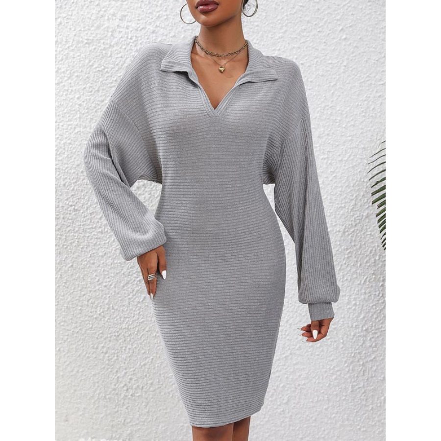 

Waist Tight Wrap Hip Long-sleeved Knitted Dress