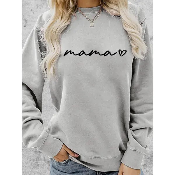 Women's Mama Graphic Print Comfortable Soft Sweatshirt Tops - Honeylop.chimpone.com 
