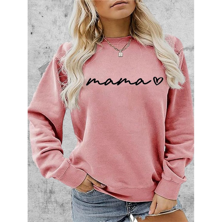 

Bequeme Weiche Sweatshirt-Oberteile Mit Mama-Grafikdruck Für Damen