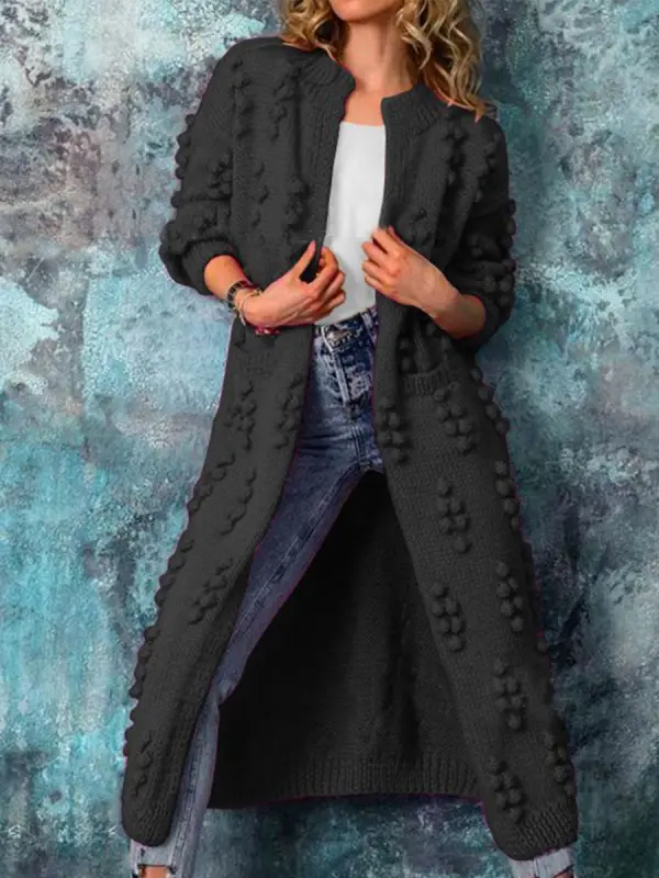 Fashion Poor Stitching Solid Color Sweater Coat - Maxizero.chimpone.com 