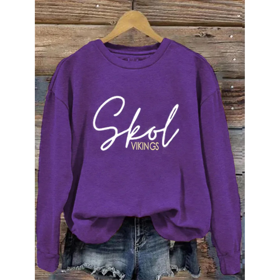 

Sweat-shirt Décontracté Skol Vikings Pour Femmes