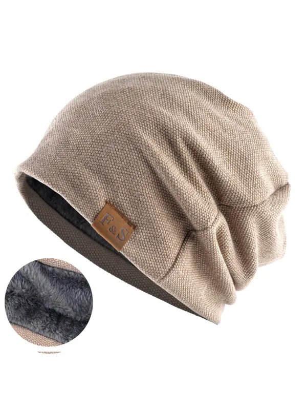 Men Vintage Warm Knitted Beanie Hat Outdoor Tactical Hat - Ninacloak.com 