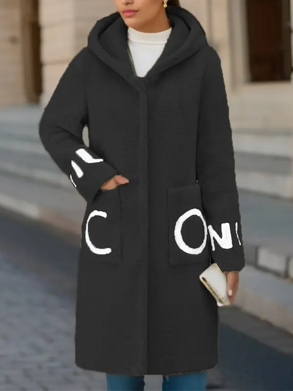 Women's Imitation Mink Velvet Loose Hooded Mid-length Coat - Ninacloak.com 