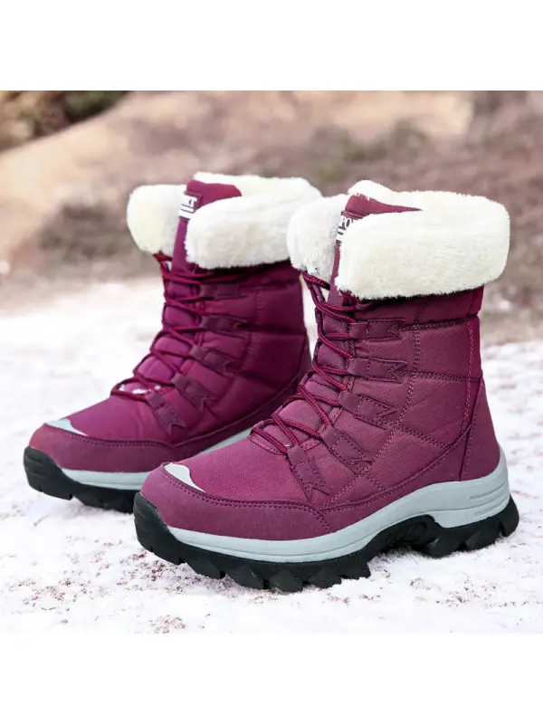 Women's Waterproof And Cold-proof Boots Outdoor Velvet Thickened Warm Snow Boots - Gethefashion.chimpone.com 