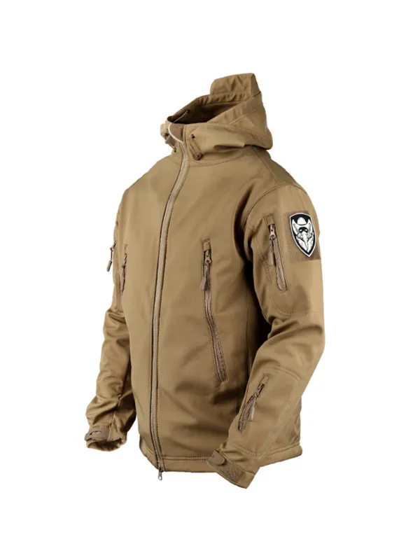 Men's Outdoor Tactical Multi-pocket Waterproof Hooded Jacket Jacket - Ninacloak.com 