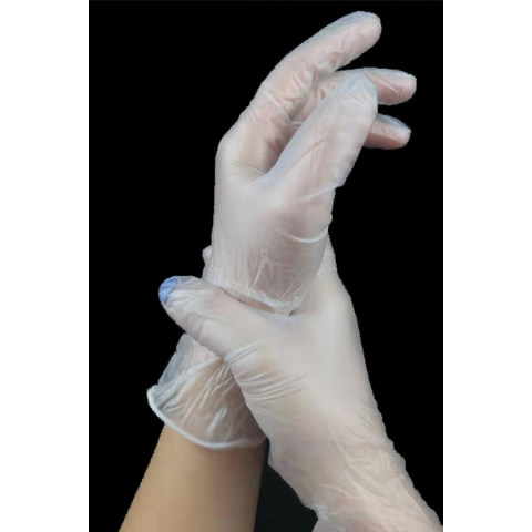100 pics transparent disposable pvc gloves alkali resistant oil resistant household disposable pvc gloves