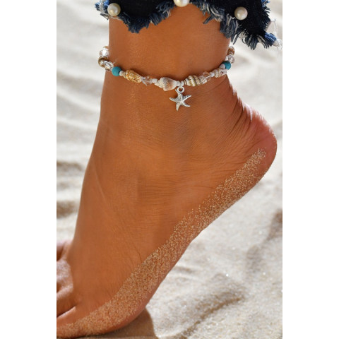 Natural Starfish Shell Beach Anklet Conch Anklet Bead Bracelet Anklet Jewelry