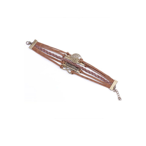 Vintage bronze life bark rope bracelet