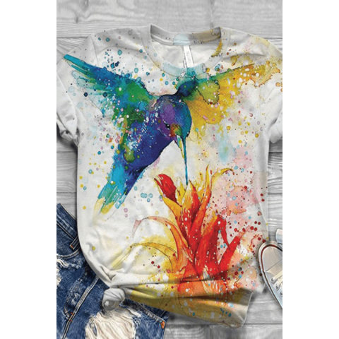 3D Animal And Plant Printed Casual Short Sleeved T Shirt