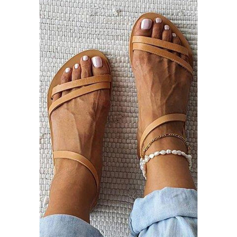 Womens flat toe sandals