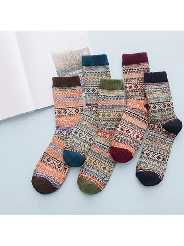 Retro High-End Comfort National Style Warm Socks - Charmwish.com 