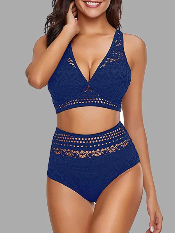 Lace V-neck Bikini - Charmwish.chimpone.com 